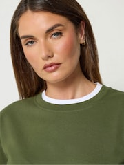 Long Tall Sally Green Cotton Layered Top - Image 4 of 6