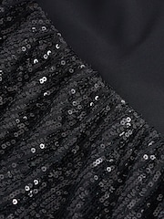 Black Long Sleeve Sequin Sparkle Top - Image 6 of 6