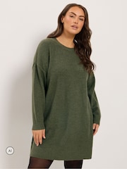 Yours Curve Green Jumper Dress - Image 1 of 6