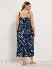 Yours Curve Blue Heart Soft Touch Chemise Nightdress - Image 2 of 6