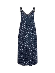Yours Curve Blue Heart Soft Touch Chemise Nightdress - Image 5 of 6