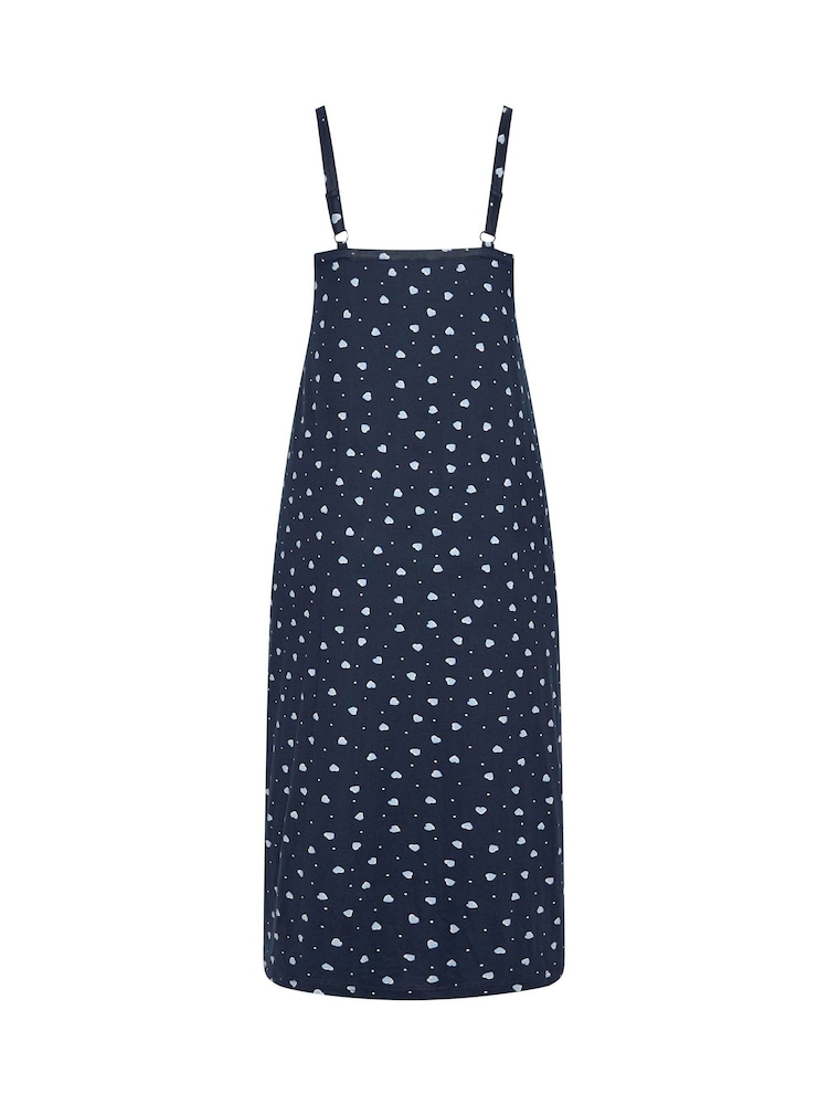 Yours Curve Blue Heart Soft Touch Chemise Nightdress - Image 6 of 6
