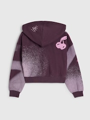River Island Purple Graffiti Zip Through Sweater - Image 2 of 4