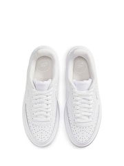 Nike White Court Vision Alta Platform Trainers - Image 2 of 8