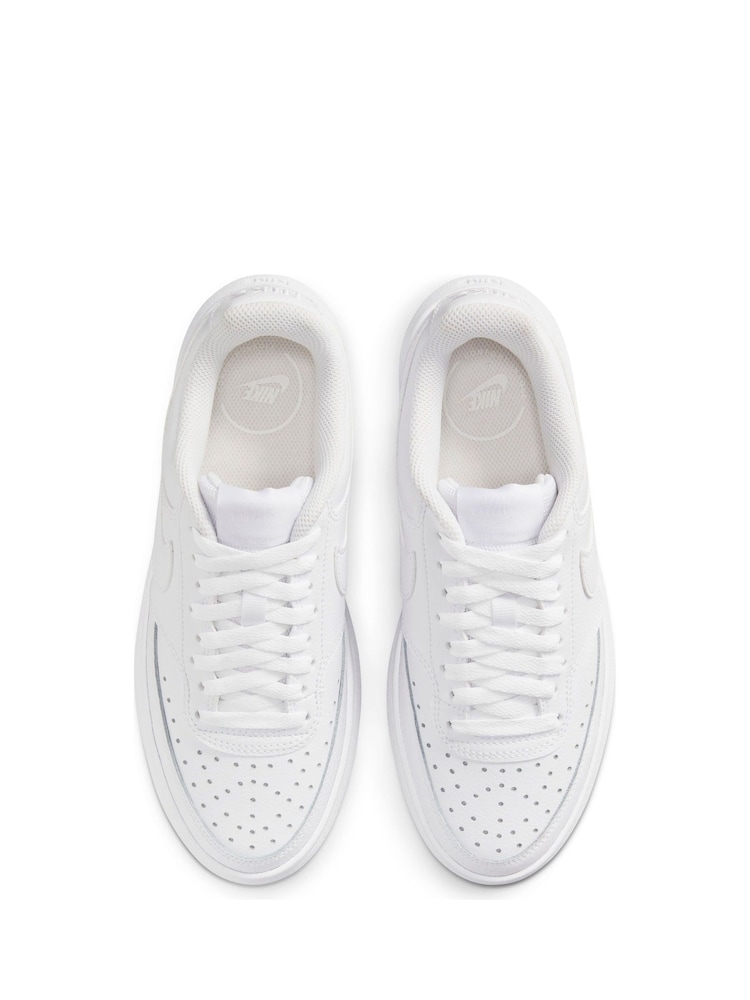 Nike White Court Vision Alta Platform Trainers - Image 2 of 8