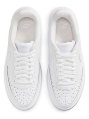 Nike White Court Vision Alta Platform Trainers - Image 5 of 8