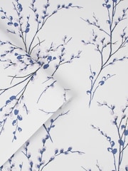 Laura Ashley Midnight Pussy Willow 10M Wallpaper - Image 3 of 4