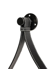 Croydex Black Mirror with Leather Effect Hanging Strap - Image 4 of 4