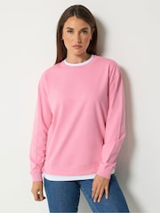 Long Tall Sally Pink Cotton Layered Top - Image 1 of 6