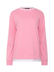 Long Tall Sally Pink Cotton Layered Top - Image 5 of 6