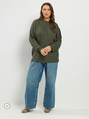 Yours Curve Green Country Calling Jumper - Image 2 of 6