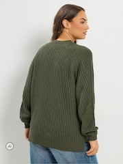 Yours Curve Green Country Calling Jumper - Image 3 of 6