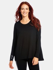 Pineapple Black Long Sleeve Top - Image 1 of 5