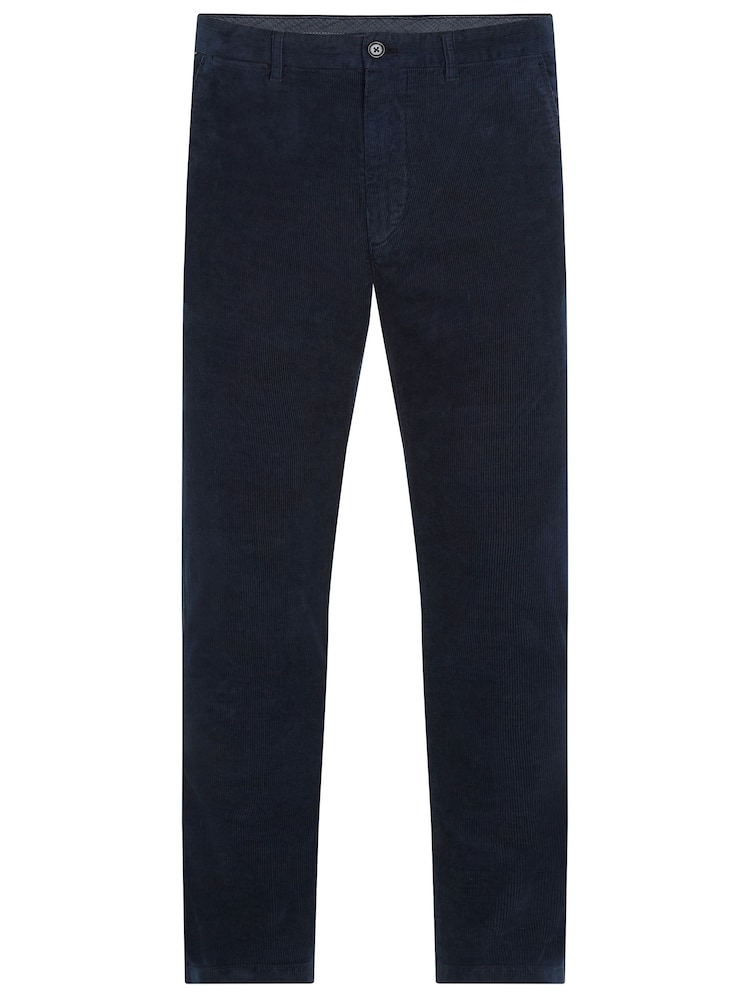 Tommy Hilfiger Blue Denton Corduroy Chino Trousers - Image 2 of 4 Tommy Hilfiger Blue Denton Corduroy Chino Trousers - Image 2 of 4
