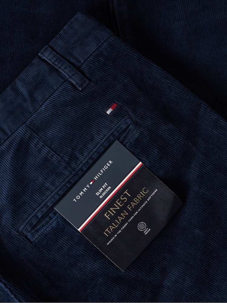 Tommy Hilfiger Blue Denton Corduroy Chino Trousers - Image 4 of 4 Tommy Hilfiger Blue Denton Corduroy Chino Trousers - Image 4 of 4