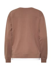 Long Tall Sally Brown Cotton Layered Top - Image 6 of 6