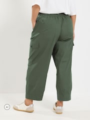 Grøn - Yours Curve Cargo Bukser i bomuldspoplin - Billede 3 af 6