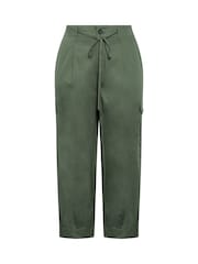 Grøn - Yours Curve Cargo Bukser i bomuldspoplin - Billede 5 af 6