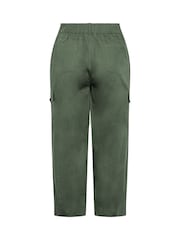 Grøn - Yours Curve Cargo Bukser i bomuldspoplin - Billede 6 af 6