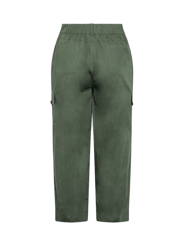 Grøn - Yours Curve Cargo Bukser i bomuldspoplin - Billede 6 af 6 Grøn - Yours Curve Cargo Bukser i bomuldspoplin - Billede 6 af 6