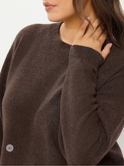 Yours Curve Brown Crew Neck Soft Touch Jumper - Image 4 of 6
