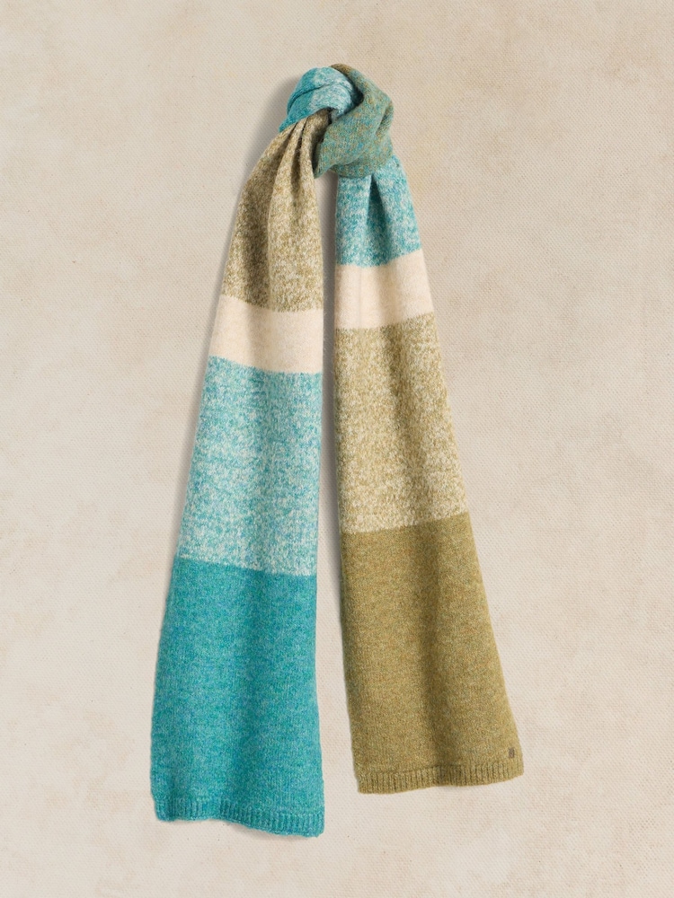 White Stuff Green Ombre Knitted Scarf - Image 1 of 3 White Stuff Green Ombre Knitted Scarf - Image 1 of 3