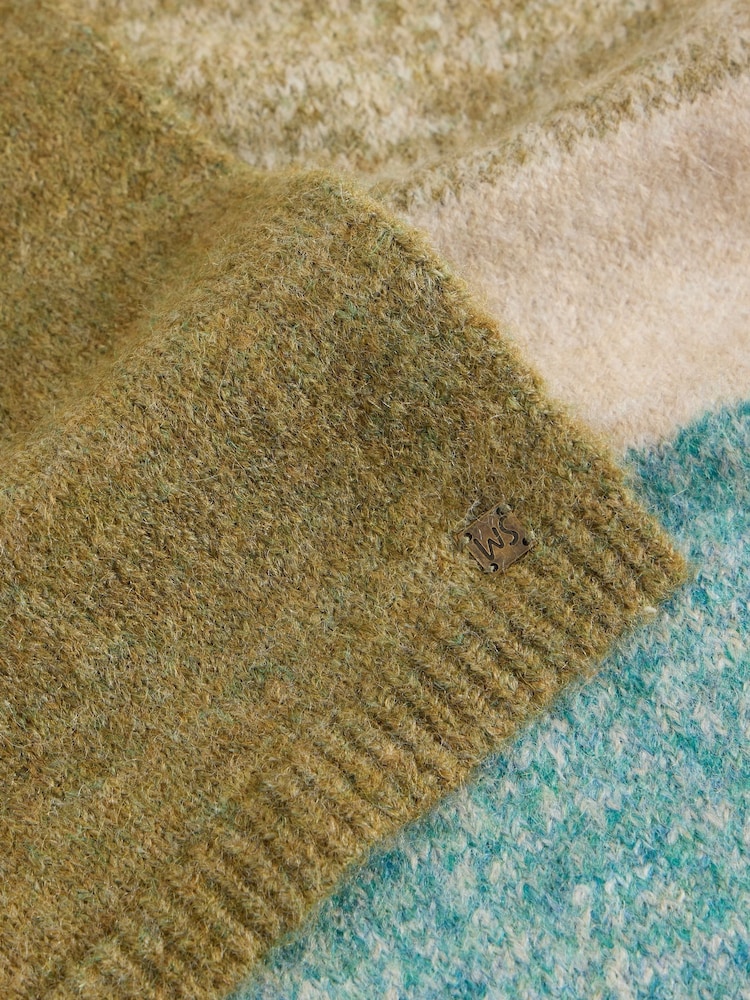 White Stuff Green Ombre Knitted Scarf - Image 3 of 3 White Stuff Green Ombre Knitted Scarf - Image 3 of 3