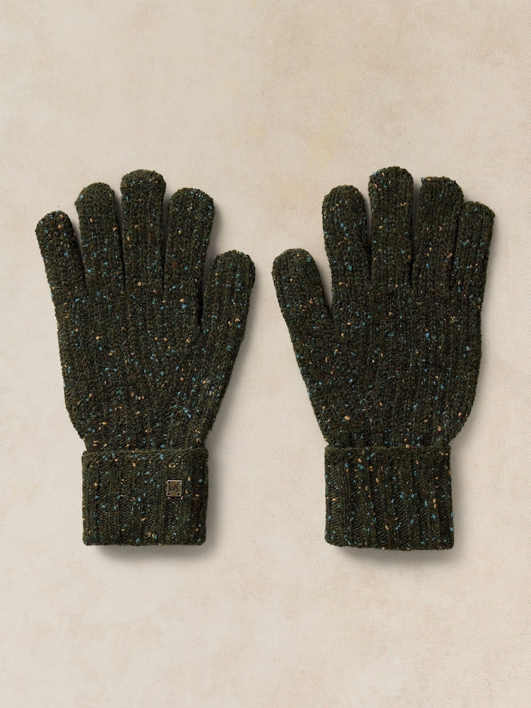 White Stuff Green Nep Rib Gloves - Image 1 of 3