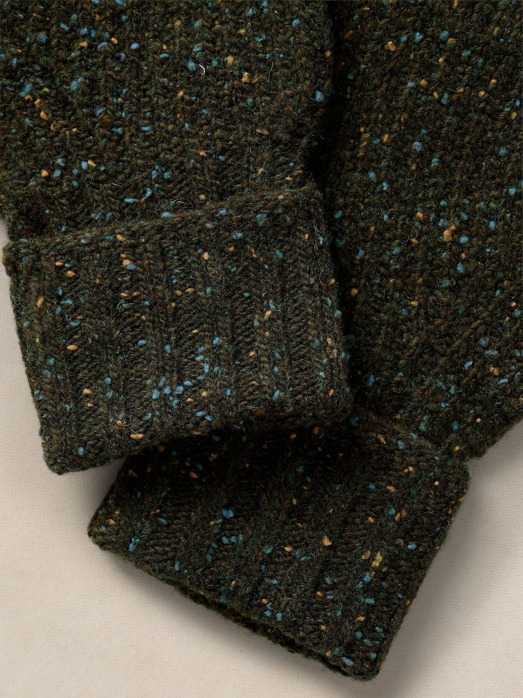 White Stuff Green Nep Rib Gloves - Image 3 of 3