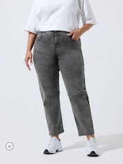 Boz - Yours Curve Limited Co-ord Barrel Ayaqlı Cins Şalvar - 6şəkildən 1 şəkil