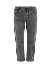 Boz - Yours Curve Limited Co-ord Barrel Ayaqlı Cins Şalvar - 6şəkildən 5 şəkil