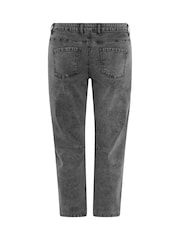 Boz - Yours Curve Limited Co-ord Barrel Ayaqlı Cins Şalvar - 6şəkildən 6 şəkil