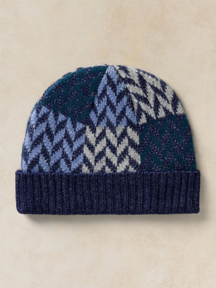 White Stuff Blue Stitch Detail Hat - Image 2 of 2