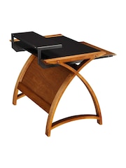 Jual Walnut Helsinki Small Wooden Computer Desk - Image 2 of 3