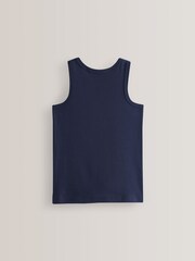 Multi 100% Cotton' to header Vests 5 Pack (1.5-16yrs) - Image 3 of 7
