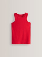 Multi 100% Cotton' to header Vests 5 Pack (1.5-16yrs) - Image 5 of 7