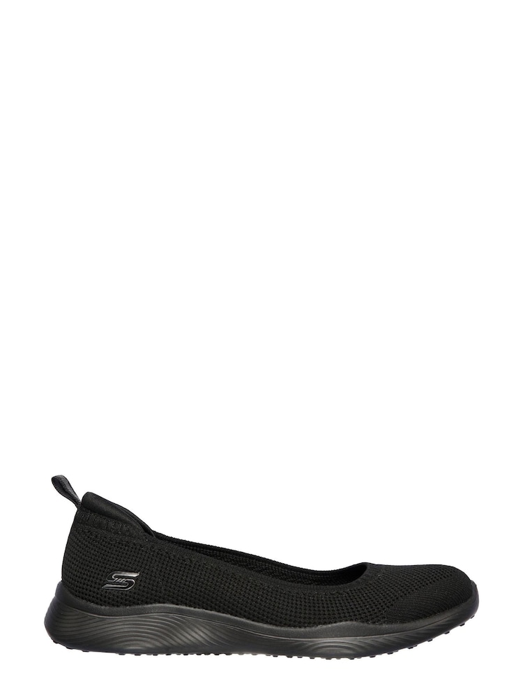 Skechers Black Microburst 2.0 Be Iconic Wide Fit Womens Trainers - Image 1 of 6