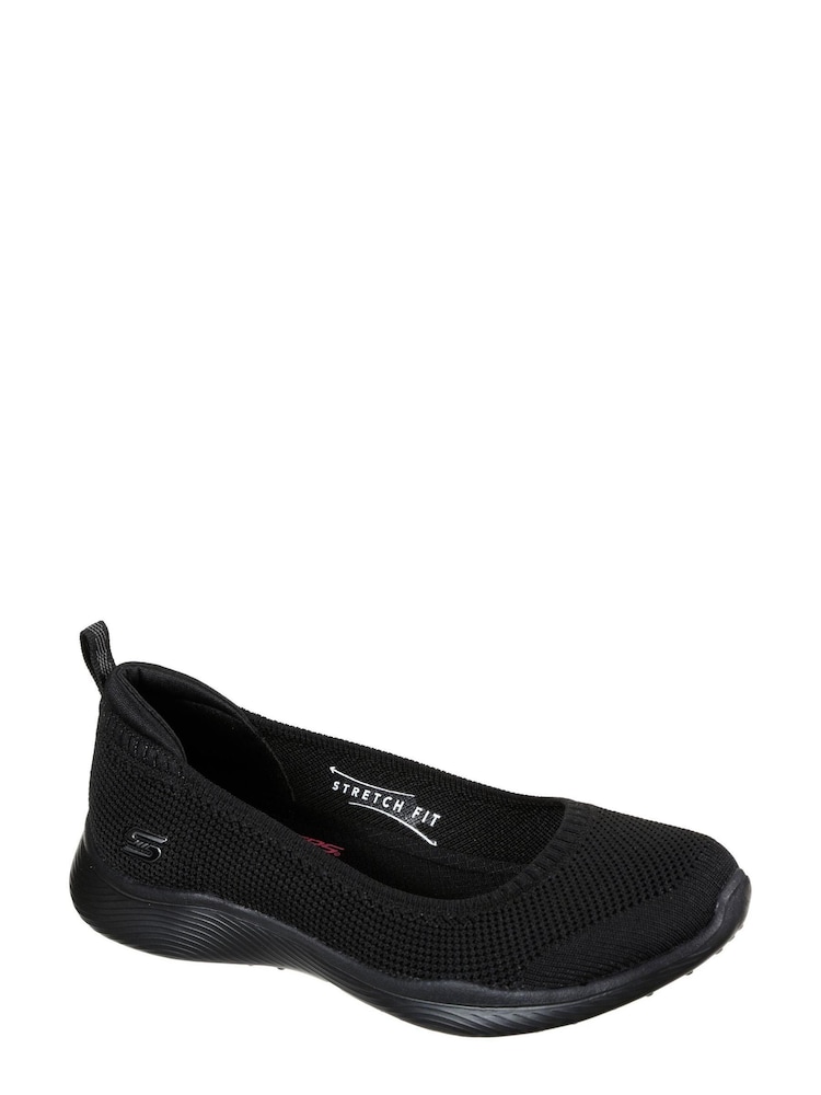 Skechers Black Microburst 2.0 Be Iconic Wide Fit Womens Trainers - Image 2 of 6