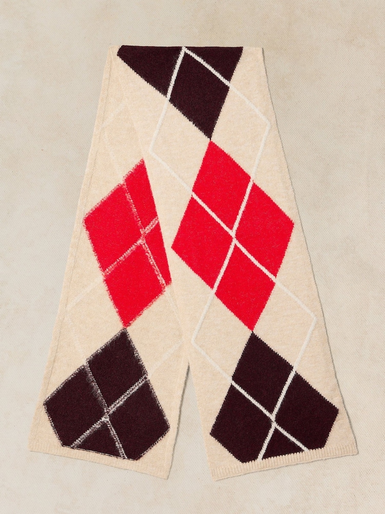 White Stuff Argyle Scarf - صورة 2 من 3 White Stuff Argyle Scarf - صورة 2 من 3