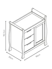 Obaby White Stamford Classic Nursery Furniture Set 3 Piece - Image 11 of 12
