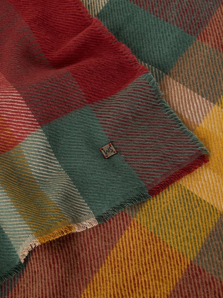 White Stuff Green Check Scarf - Image 3 of 3 White Stuff Green Check Scarf - Image 3 of 3