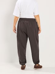 Marron - Pantalon de jogging Yours Curve coordonné à poignets - Image 3 sur 7