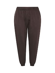 Marron - Pantalon de jogging Yours Curve coordonné à poignets - Image 5 sur 7
