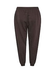 Marron - Pantalon de jogging Yours Curve coordonné à poignets - Image 6 sur 7