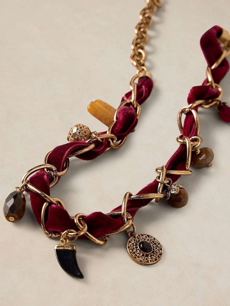 White Stuff Reece Ribbon Charm Necklace - صورة 2 من 2 White Stuff Reece Ribbon Charm Necklace - صورة 2 من 2