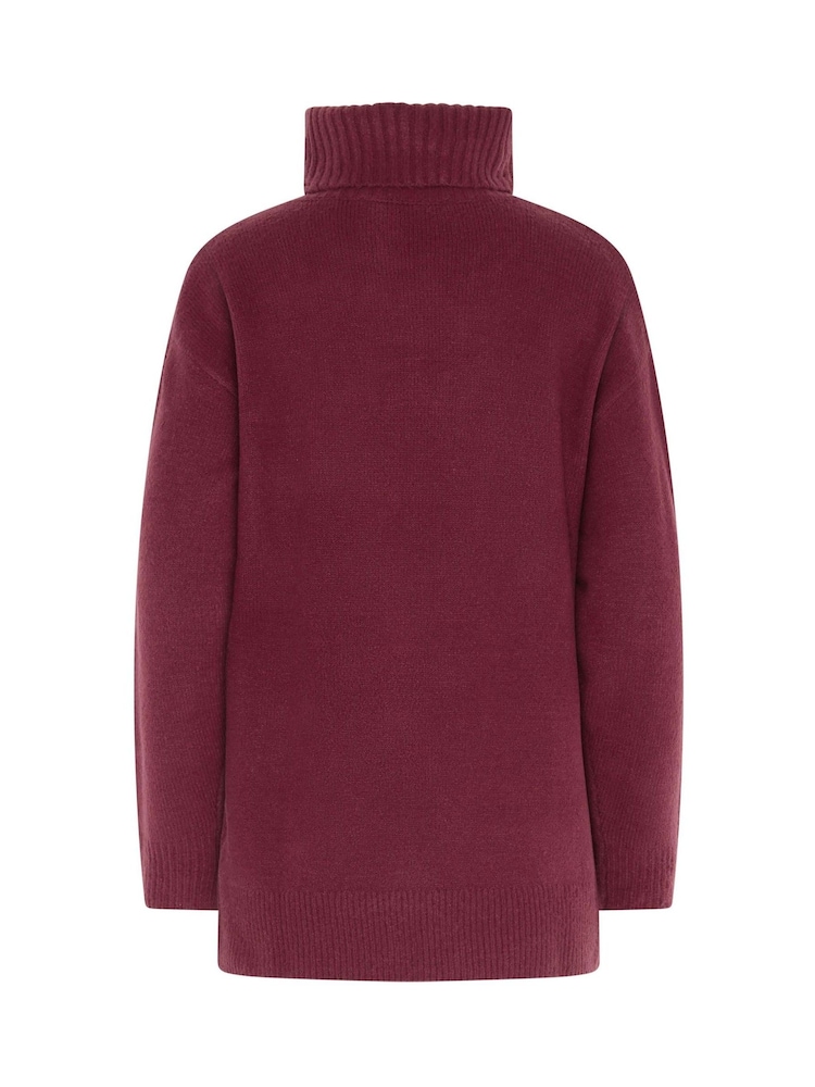 Long Tall Sally Red Knitted Roll Neck Jumper - Image 6 of 6 Long Tall Sally Red Knitted Roll Neck Jumper - Image 6 of 6