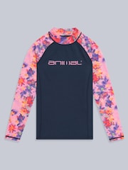 Animal Pink Kids Carly Rash Vest - Image 2 of 3