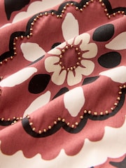 Rust Red High Neck Summer Dress - Image 8 of 8
