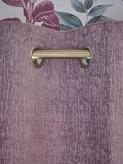 Purple Heavyweight Chenille Eyelet Lined Curtains - Image 1 of 8