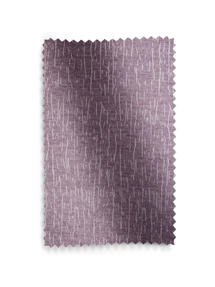 Purple Heavyweight Chenille Eyelet Lined Curtains - Image 8 of 8